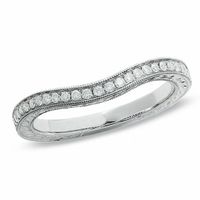 1/5 CT. T.w. Diamond Curved Band in 14K White Gold