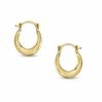 Child's Polished Hoop Earrings in 14K Gold