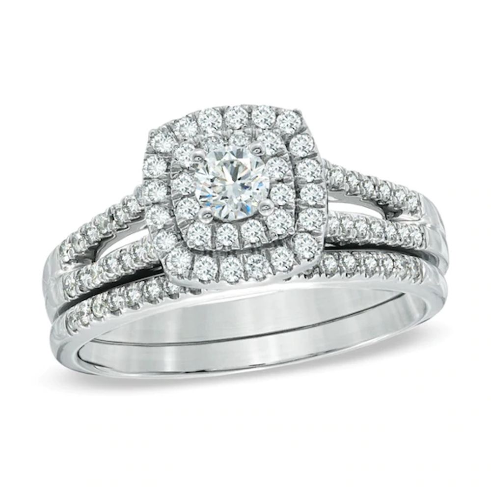 Diamond Bridal Set 3 ct tw 14K White Gold|Kay
