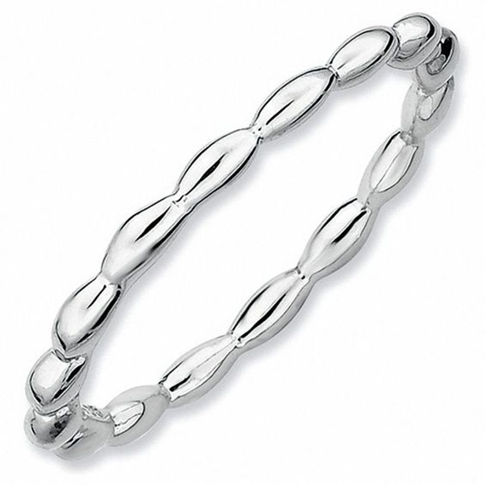 Stackable Expressionsâ¢ 1.5mm Rice Bead Ring in Sterling Silver