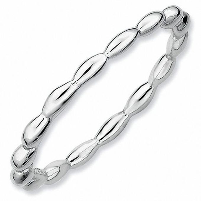 Stackable Expressionsâ¢ 1.5mm Rice Bead Ring Sterling Silver