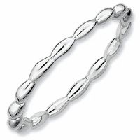 Stackable Expressionsâ¢ 1.5mm Rice Bead Ring in Sterling Silver