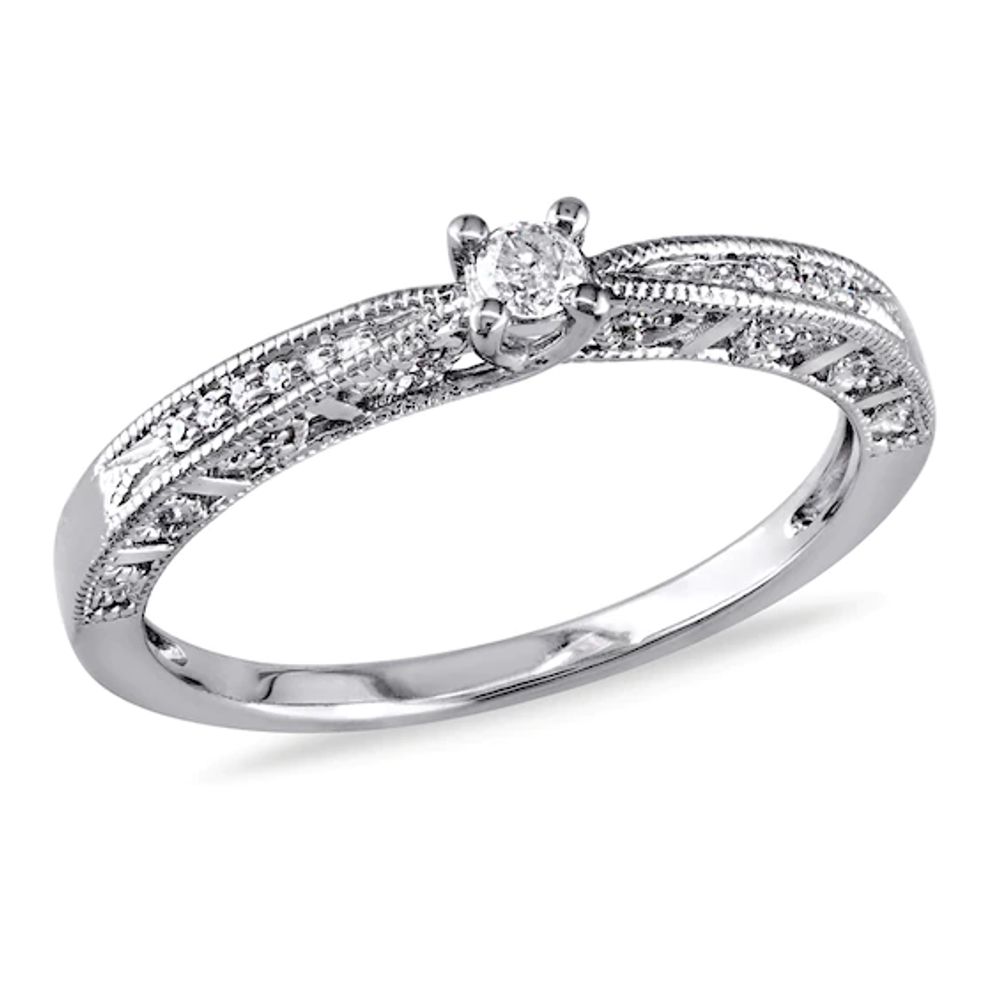 1/10 CT. Diamond Promise Ring in Sterling Silver