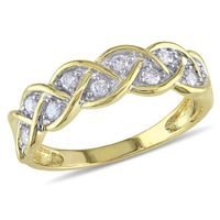 1/4 CT. T.w. Diamond Loose Braid Anniversary Band 10K Gold