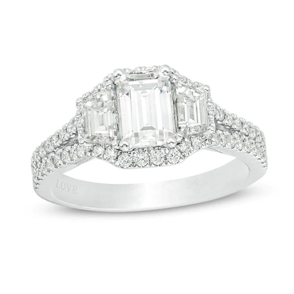 Lot - 14k WG Vera Wang Love Collection Diamond Ring