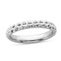 Stackable Expressionsâ¢ 3.0mm Hammered Ring in Sterling Silver