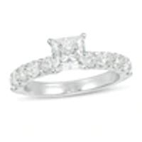 2 CT. T.w. Princess-Cut Diamond Engagement Ring in 14K White Gold