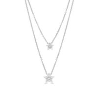 Marilyn Monroeâ¢ Collection 1/5 CT. T.w. Diamond Double Strand Star Necklace in Sterling Silver