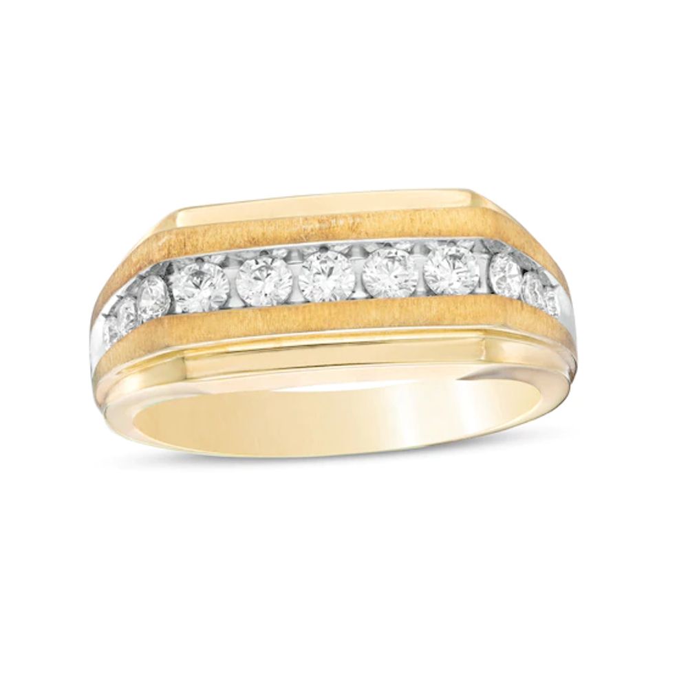 Men's 5/8 CT. T.w. Diamond Graduated Eleven Stone Wedding Band in 10K Gold