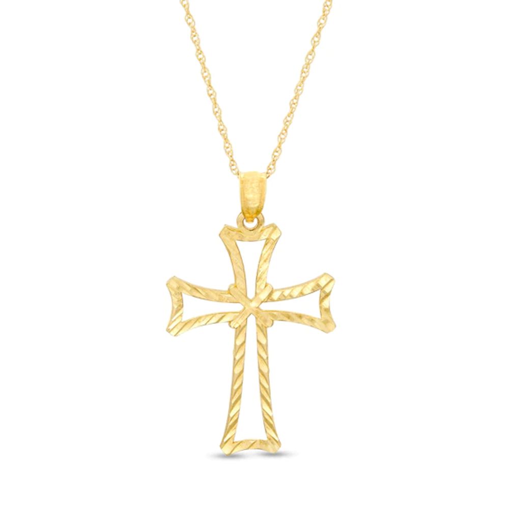 Zales 1/4 CT. T.w. Diamond Sideways Cross Necklace in 10K White Gold |  Hamilton Place