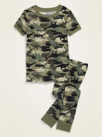 Unisex Camo-Dino Pajama Set for Toddler & Baby