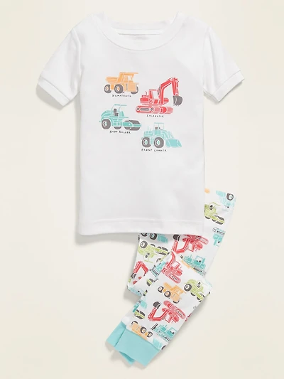 Construction Truck Pajama Set for Toddler & Baby