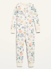 Unisex Snug-Fit 2-Way-Zip Printed Pajama One-Piece for Toddler & Baby