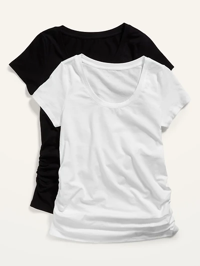 T-shirt de maternité à encolure échancrée (paquet  2