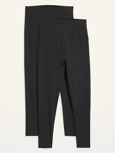 Legging de maternité à panneau couvrant (paquet de 2