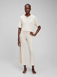 Waffle Cropped Henley