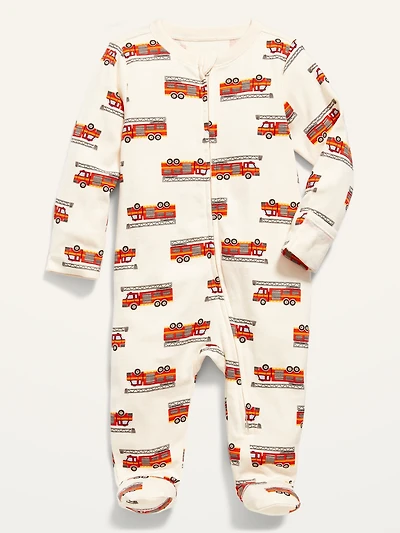 Unisex Printed Footed Sleep & Play One-Piece for Baby