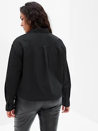 Organic Cotton Poplin Crop Shirt