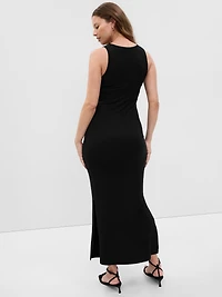 Maternity Split-Hem Modal Maxi Dress