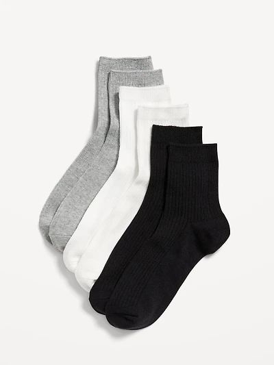 Quarter Crew Socks 3-Pack for Women