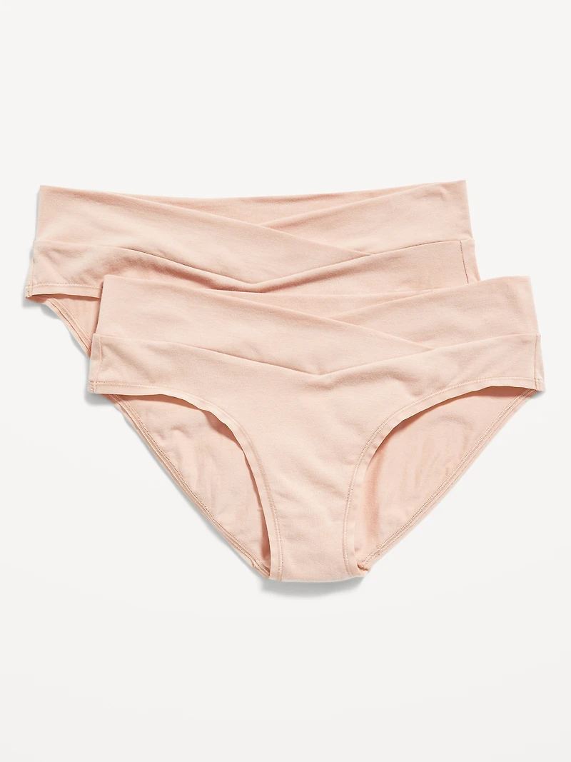 Culotte bikini taille basse de maternité (paquet de 2