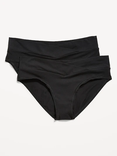 Culotte bikini taille basse de maternité (paquet de 2