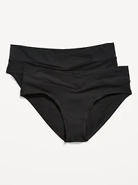 Culotte bikini taille basse de maternité (paquet de 2