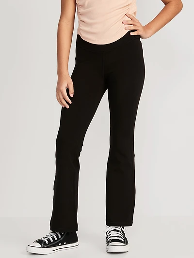 High-Waisted PowerChill Crossover Flared Leggings for Girls