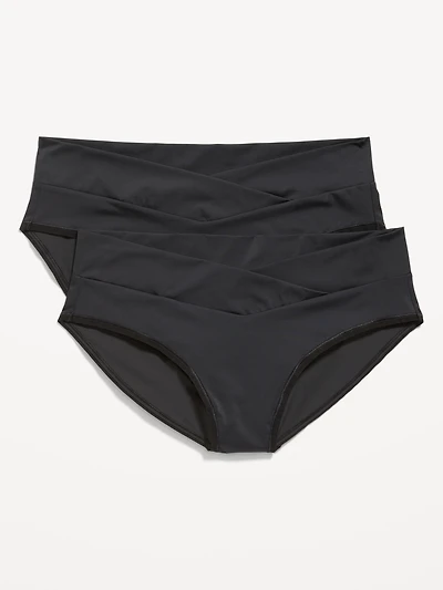 Culotte bikini invisible taille basse de maternité (paquet de 2