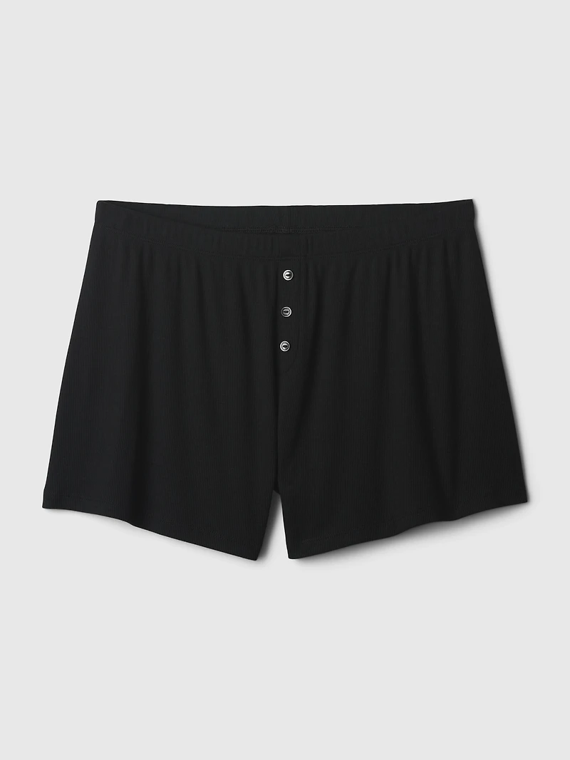 Mini Rib Relaxed PJ Shorts