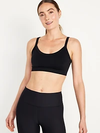 Light Support Fluid Seamless Ribbed Sports Bra