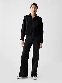 Organic Cotton Poplin Crop Shirt