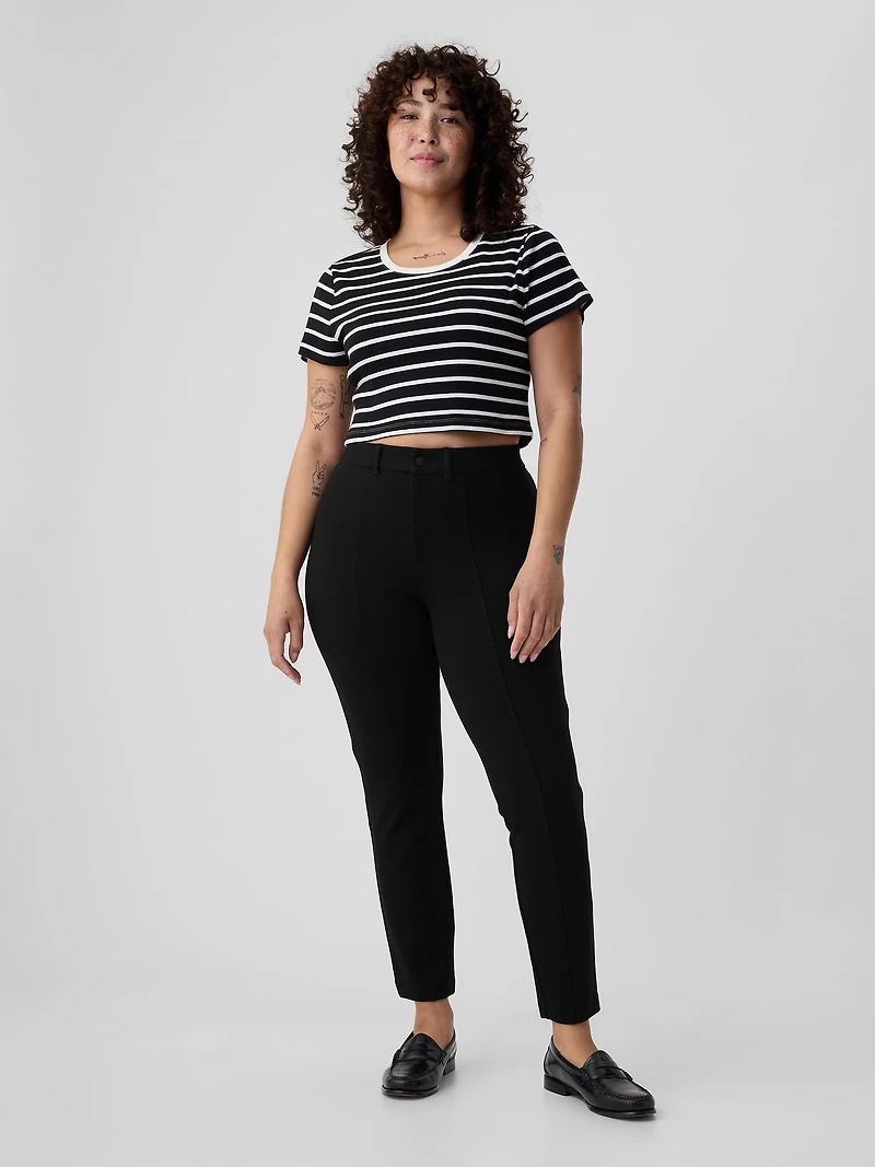 High Rise Double Knit Skinny Pants
