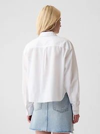 Organic Cotton Poplin Crop Shirt