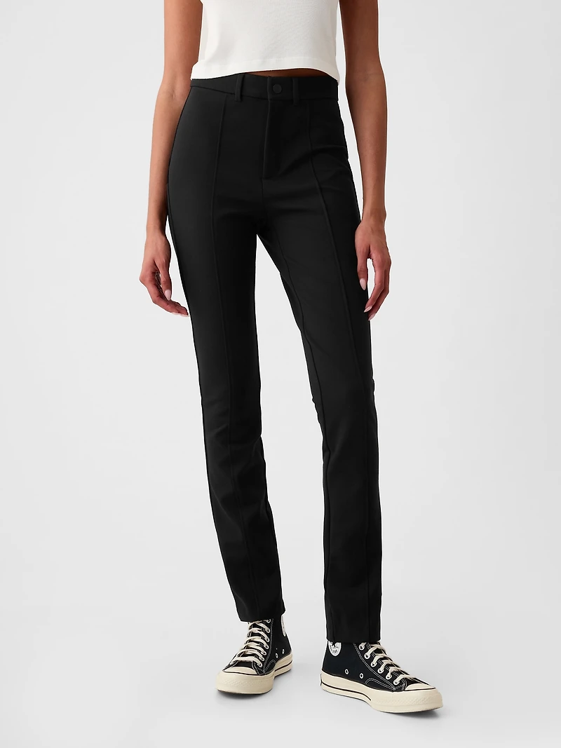 High Rise Double Knit Skinny Pants