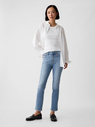 Mid Rise Vintage Slim Split-Hem Jeans