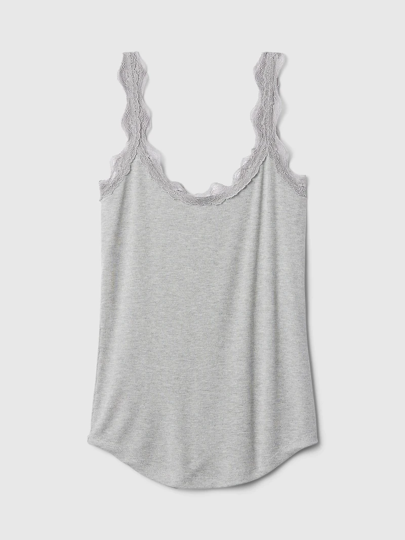 Mini Rib Lace PJ Tank Top