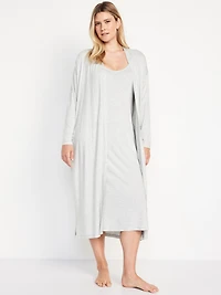 Ensemble peignoir de maternité et chemise nuit d’allaitement