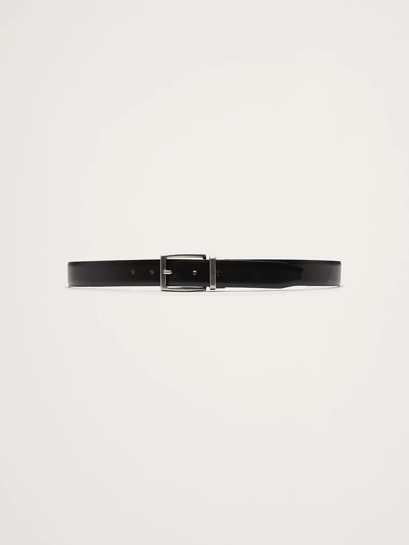 Reversible Leather Dress Belt