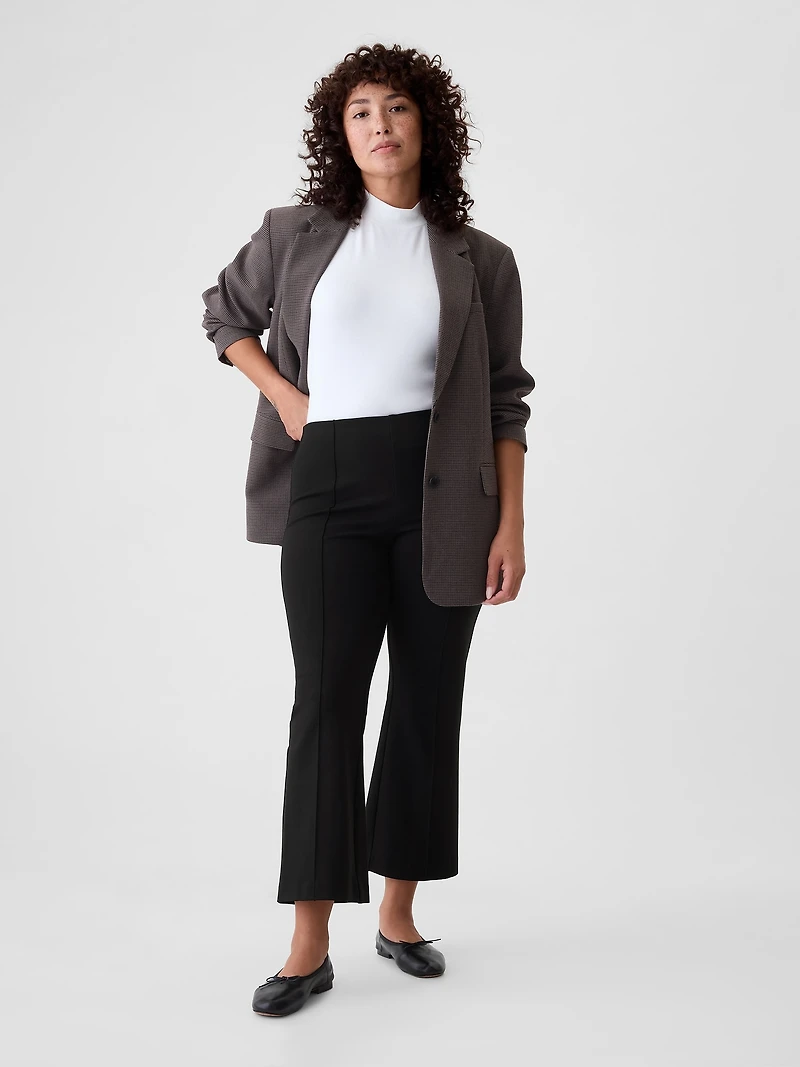 High Rise Double Knit Crop Kick Pants