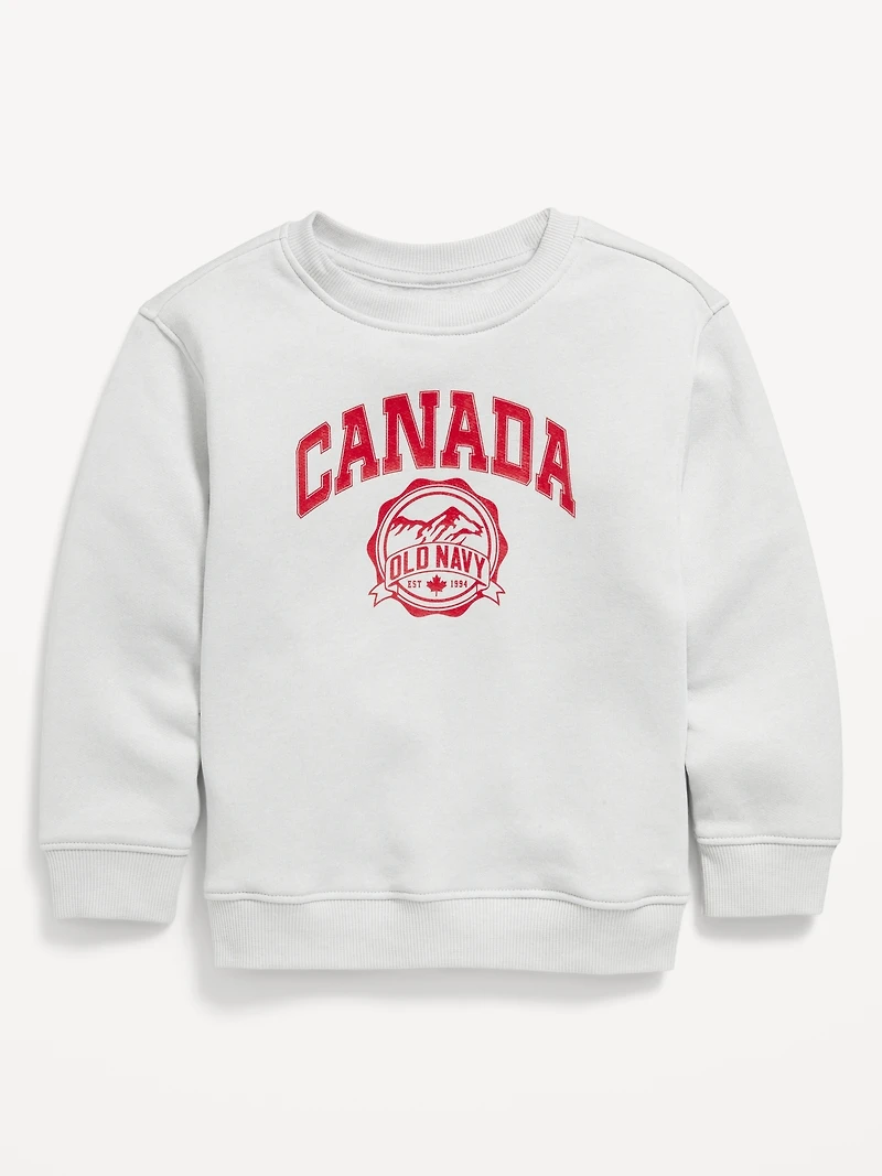Oversized Canada Logo-Graphic Sweatshirt for Toddler Boys