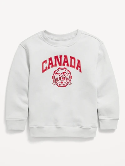 Oversized Canada Logo-Graphic Sweatshirt for Toddler Boys