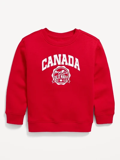 Oversized Canada Logo-Graphic Sweatshirt for Toddler Boys