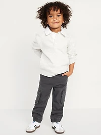 Functional Drawstring Cargo Jogger Pants for Toddler Boys