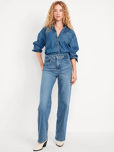 Extra High-Waisted Wide-Leg Jeans