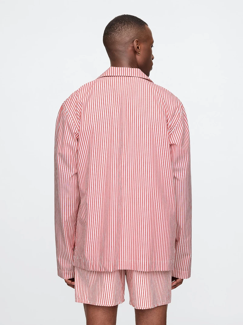 Chemise de pyjama ample en popeline