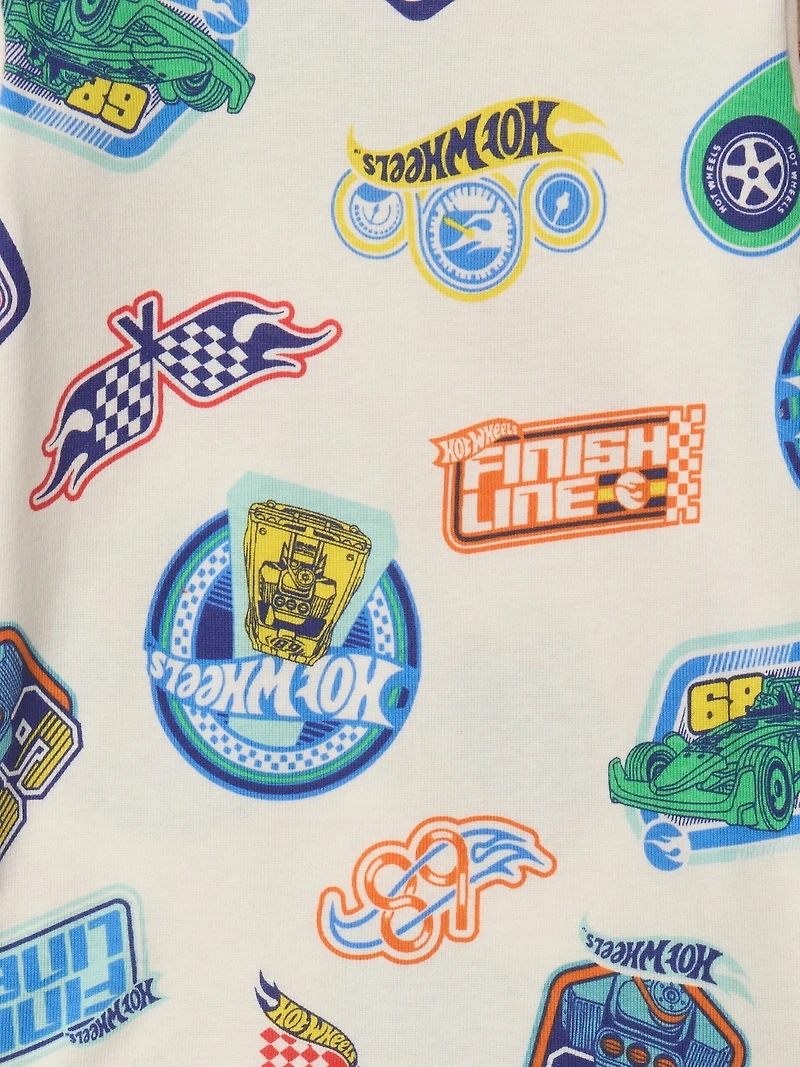 Pyjama Hot Wheels en coton biologique brossé pour Bébé et Tout-petit
