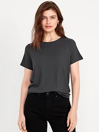 Luxe Ribbed Slub-Knit T-Shirt