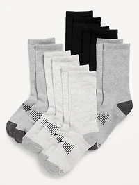 Gender-Neutral Crew Go-Dry Socks 6-Pack for Kids