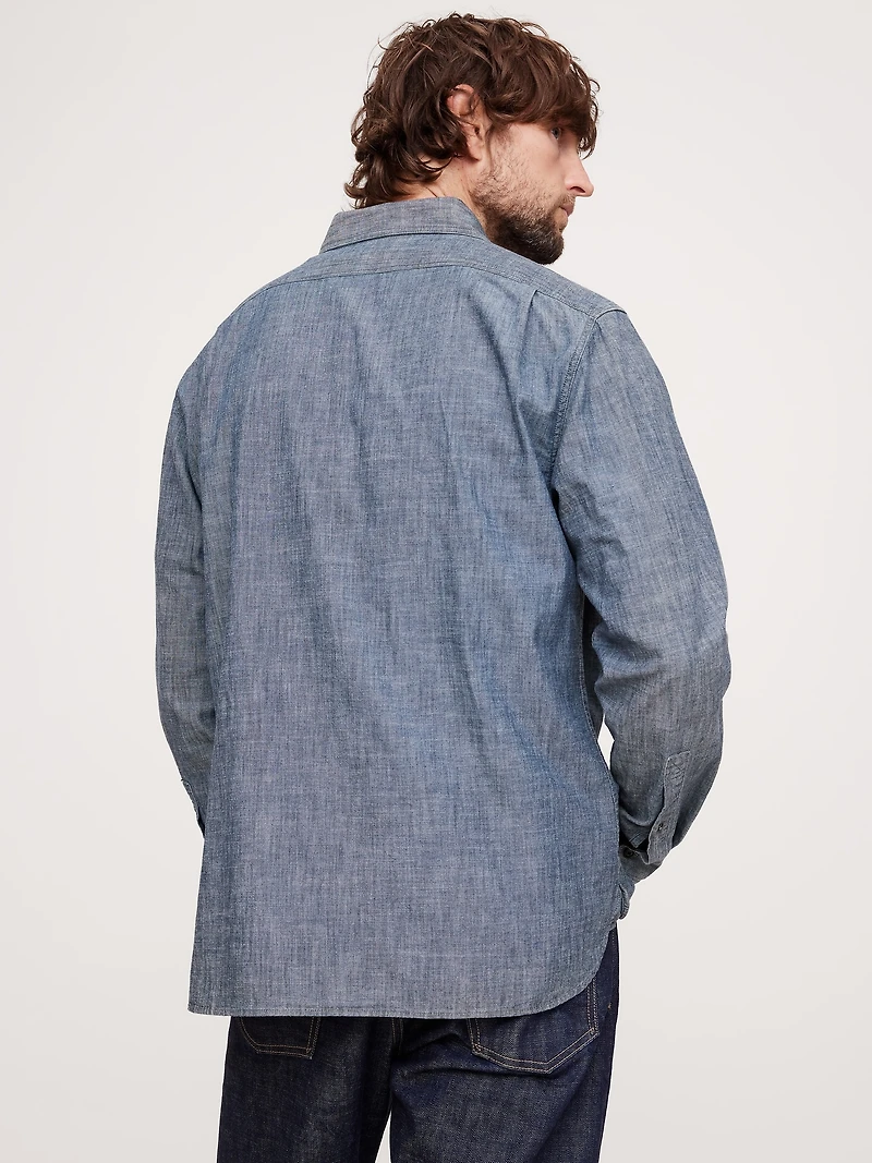 Standard-Fit Chambray Shirt